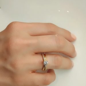 Μονόπετρο Δαχτυλίδι Χρυσό KBD-10138Y