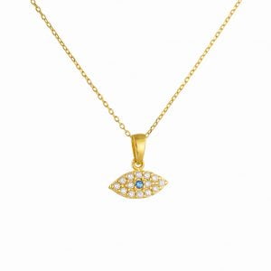 Κολιέ Χρυσό Μάτι  Κ14 MKK-20163Y