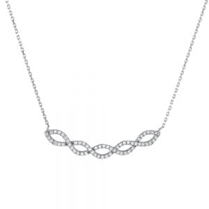 Κολιέ Λευκόχρυσο Κ14 MFK-20229W