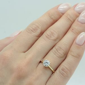 Μονόπετρο Δαχτυλίδι Χρυσό MSD-10104Y