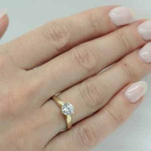 Μονόπετρο Δαχτυλίδι Χρυσό MSD-10102Y