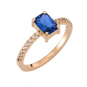 Δαχτυλίδι Ροζ Χρυσό Κ14 KBD-10171R