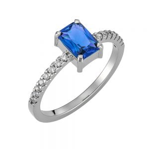 Δαχτυλίδι Λευκόχρυσο Κ14 KBD-10171W