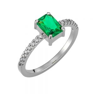 Δαχτυλίδι Λευκόχρυσο Κ14 KBD-10172W