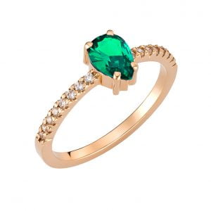 Δαχτυλίδι Ροζ Χρυσό Κ14 KBD-10177R