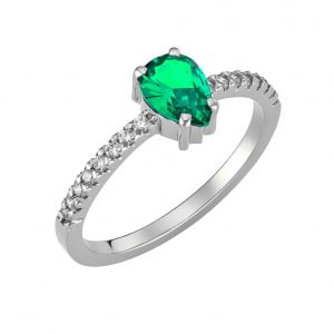 Δαχτυλίδι Λευκόχρυσο Κ14 KBD-10177W