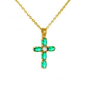 Σταυρός Γυναικείος Χρυσός Κ14 GNS-20731Y