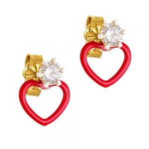 Σκουλαρίκια Χρυσά Παιδικά Κ14 KBS-20642Y