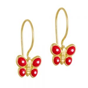 Σκουλαρίκια Χρυσά Παιδικά Κ14 KBS-20652KY