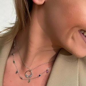 Κολιέ Ασημένιο 925 Με Πέτρες ASZ-20810W