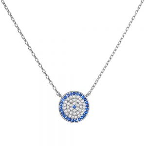 Κολιέ Ασημένιο 925 Μάτι ASZ-0220W