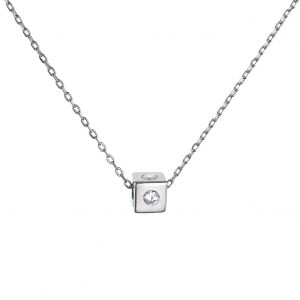 Κολιέ Ασημένιο 925 Κύβος ASZ-0232W