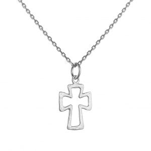 Κολιέ Σταυρός Ασημένιος ASZ-0235W
