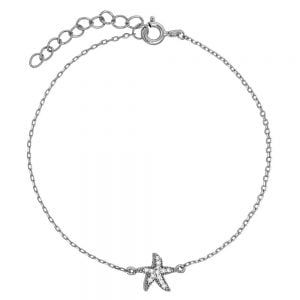 Βραχιόλι Ασημένιο 925 Με Αστερία ASZ-0043W