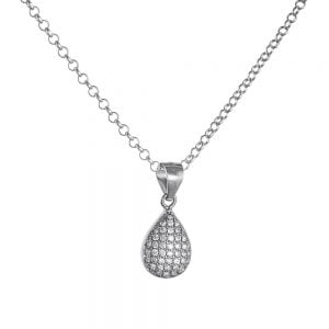 Κολιέ Ασημένιο 925 Δάκρυ ASM-0114W