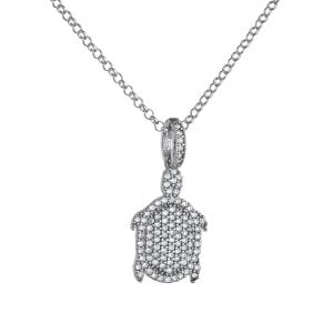 Κολιέ Ασημένιο 925 Χελώνα ASM-0071W