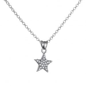 Κολιέ Ασημένιο 925 Αστέρι ASM-0076W