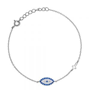 Βραχιόλι Ασημένιο 925 Με Μάτι Πετράτο ASZ-0065W