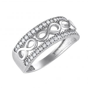 Δαχτυλίδι Ασημένιο 925 Άπειρο ASM-0172W