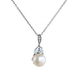 Κολιέ Ασημένιο 925 Με Μαργαριτάρι ASZ-0202W