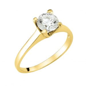 Μονόπετρο Δαχτυλίδι Χρυσό K14 MSD-10101G