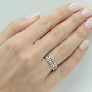 Δαχτυλίδι Λευκόχρυσο Κ14 MSD-10223W