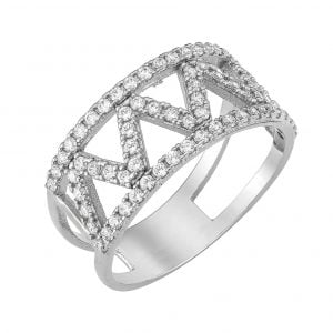 Δαχτυλίδι Λευκόχρυσο 14Κ MSD-10226W