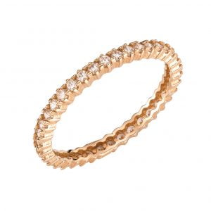 Ροζ Χρυσό Δαχτυλίδι 14Κ MSD-10255R