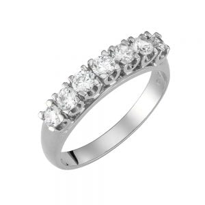 Λευκόχρυσο Δαχτυλίδι Σειρέ 14Κ MSD-10270W