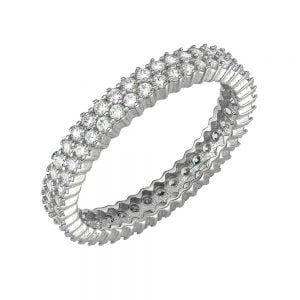 Λευκόχρυσο Δαχτυλίδι 14Κ MSD-10269W