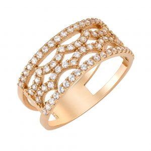 Δαχτυλίδι Ροζ Χρυσό 14K MSD-10227R