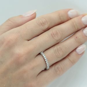 Λευκόχρυσο Δαχτυλίδι 14Κ Με Λευκές Πέτρες Ζιργκον MSD-10256W