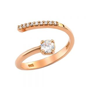 Γυναικείο Δαχτυλίδι Ροζ Χρυσό 14K  MSK-20945R