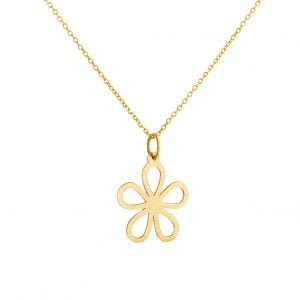 Κολιέ Χρυσό 14Κ Μαργαρίτα Λουστρέ IPS-20678Y