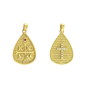 Φυλαχτό “IC XC NI KA” Διπλής Όψης Χρυσό Κ14 AFK-21355Y