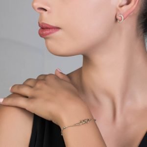 Σκουλαρίκια Κ14 Με Λευκές Πέτρες Ζιργκον AFS-21465Y