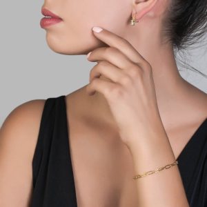 Βραχιόλι Ασημένιο 925 Με Οβάλ Κρίκους ASZ-21423W