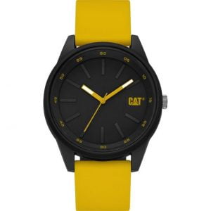 Ρολόι Ανδρικό CATERPILLAR Insignia Με Κίτρινο Λουρί Σιλικόνης LJ16027127