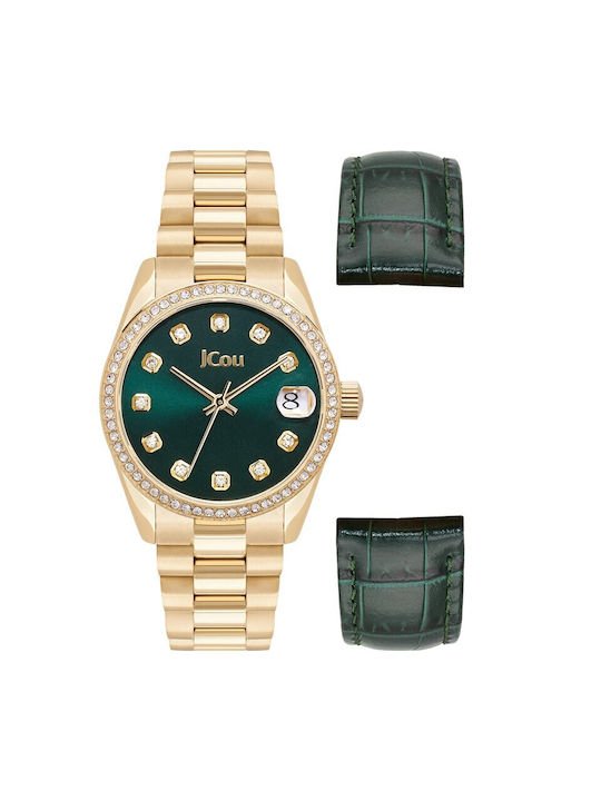 fixedratio 20220930140042 jcou gliss set roloi me metalliko mprasele se chryso chroma ju19060 1