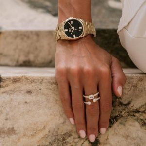 Ρολόι Γυναικείο JCOU Με Μπρασελέ Σε Χρυσό Χρώμα JU19061-4