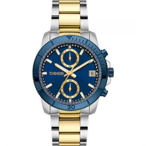 Ρολόι Γυναικείο BREEZE 712391.3 Με Μπρασελέ Από Ανοξείδωτο Ατσάλι Σε Ασημί&Χρυσό Χρώμα Της Σειράς Sparkly