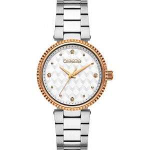 Ρολόι Γυναικείο BREEZE 612341.1 Με Μπρασελέ Από Ανοξείδωτο Ατσάλι Σε Ασημί Χρώμα Της Σειράς Bossy