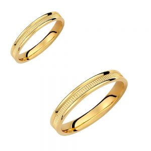 Ζευγάρι Βέρες Γάμου-Αρραβώνα Χρυσές VLV-1011-1010127Y