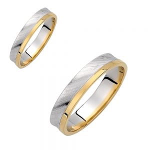 Ζευγάρι Βέρες Γάμου-Αρραβώνα Δίχρωμες VLV-123-1010170D