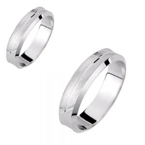 Ζευγάρι Βέρες Γάμου-Αρραβώνα Λευκόχρυσες VLV-17-1010189W