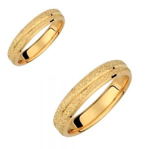 Ζευγάρι Βέρες Γάμου-Αρραβώνα Χρυσές VLV-609-1010154Y