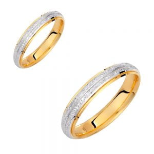 Ζευγάρι Βέρες Γάμου-Αρραβώνα Δίχρωμες VLV-618-1010152D