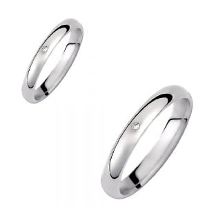 Ζευγάρι Βέρες Γάμου-Αρραβώνα Λευκόχρυσες VLV-900-1010122W