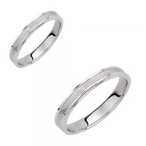 Ζευγάρι Βέρες Γάμου-Αρραβώνα Λευκόχρυσες VLV-944-1010206W