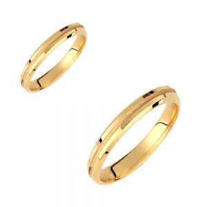 Ζευγάρι Βέρες Γάμου-Αρραβώνα Χρυσές VLV-970-1010122Y